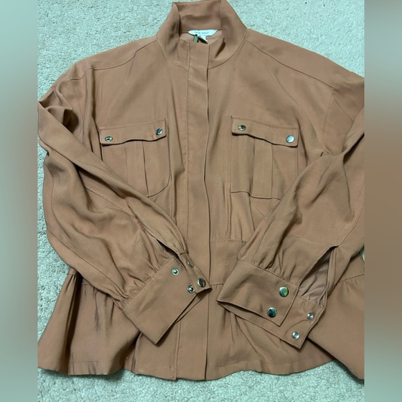 Nine West Pants - Nine West Orange Peach Zip-up Shirt and Pants Set